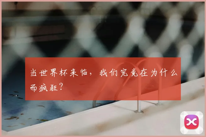 当世界杯来临,我们究竟在为什么而疯狂?
